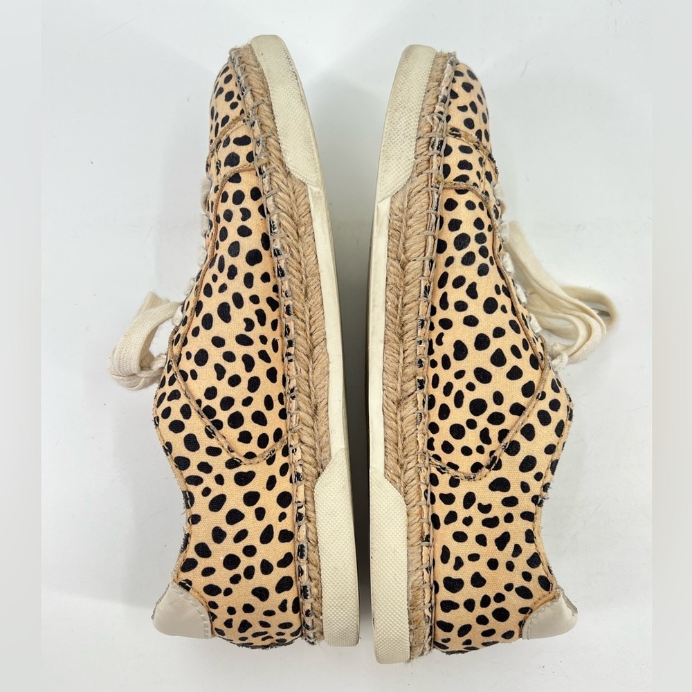 Dolce Vita Morris Tan and Black Leopard Print Canvas Espadrille Sneakers 7.5 - Picture 4 of 9